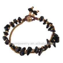 Moda De Latón Perlas Natural Onyx Piedras Pulsera Vners SB-0023